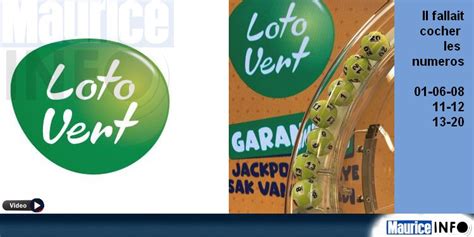 lotto vert|loterie nationale maurice.